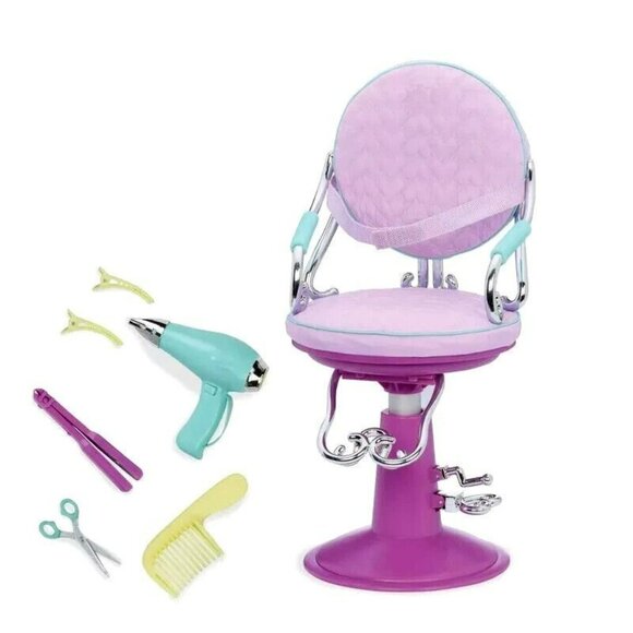 Our Generation Sitting Pretty Salon Chair Playset & Accessories For 18" Dolls